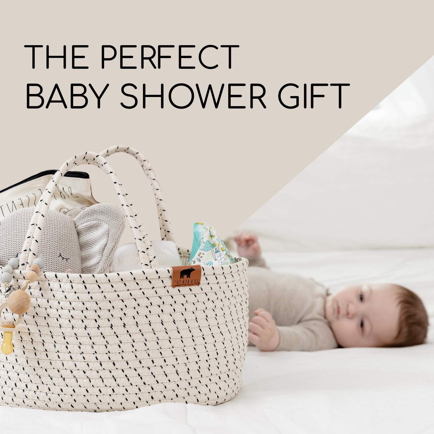 Lu & Ken 3 in 1 Large Diaper Caddy Organizer - Baby Tote Bag, Nappy Caddy, Diaper Basket Organizer - Nursery Storage Basket - Hanging Storage Caddy - Includes Stylish Canvas Bag - diaper caddy basket.