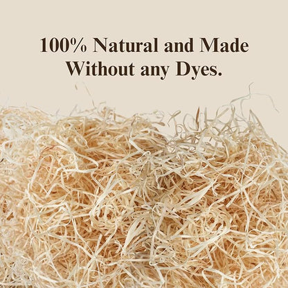 The Habitat Life - Natural Ribbon Cut Excelsior - for Birds, Hamsters, Gerbils, Rats & Other Small Mammals - Soft & Absorbent - Wood Fiber - Dye-Free & Safe - Small - 1 Pack