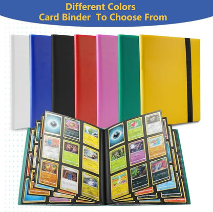 Premium Card Binder 9 Pocket, Premium Card Book for 360 Cards, Sturdy Card Album for Collectible Cards, Side-Loading Card Collection Folder for TCG, Other Game Cards, Sport Cards，Green