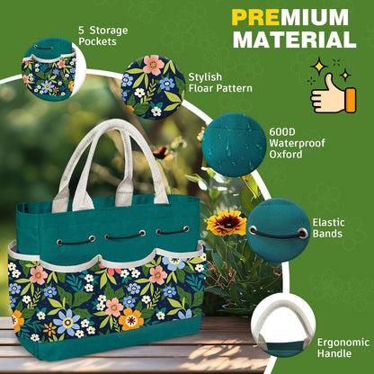 22Pcs Gardening Tools Set for Women Heavy Duty Garden Hand Tools Kit Birthday Gifts for Mom Wife Grandma Beginner Gardening Accessories with Tote Bag/Shovels/Repotting Mat/Plant Labels/Gloves