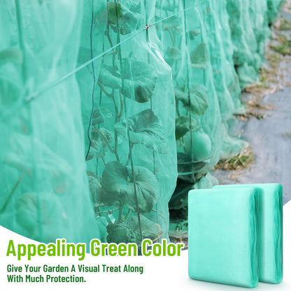2 Pack Garden Netting 8 x 10 ft Ultra Fine Mesh Garden Netting Green Mesh Plant Cover Raised Beds Barrier Screen Protection for Vegetable Fruits Flowers Crops Greenhouse Rows from Birds Squirrels