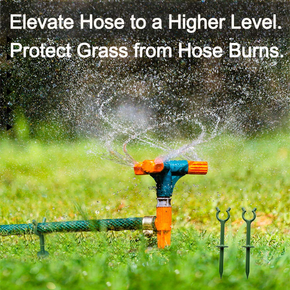 Garden Hose Holder Stake Set of 36 - Durable Plastic fits 3/4 inch Hose Guides for Lawn,Yard & Plant Care, Soaker Hose Support, Kink-Free Watering (Fits 3/4” Hoses)