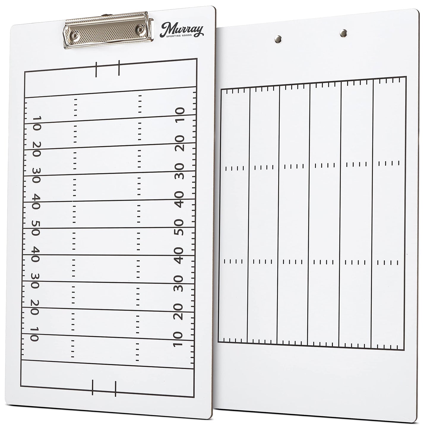 Murray Sporting Goods Dry Erase Coaches Clipboard | Double-Sided Dry Erase White Board (Football)