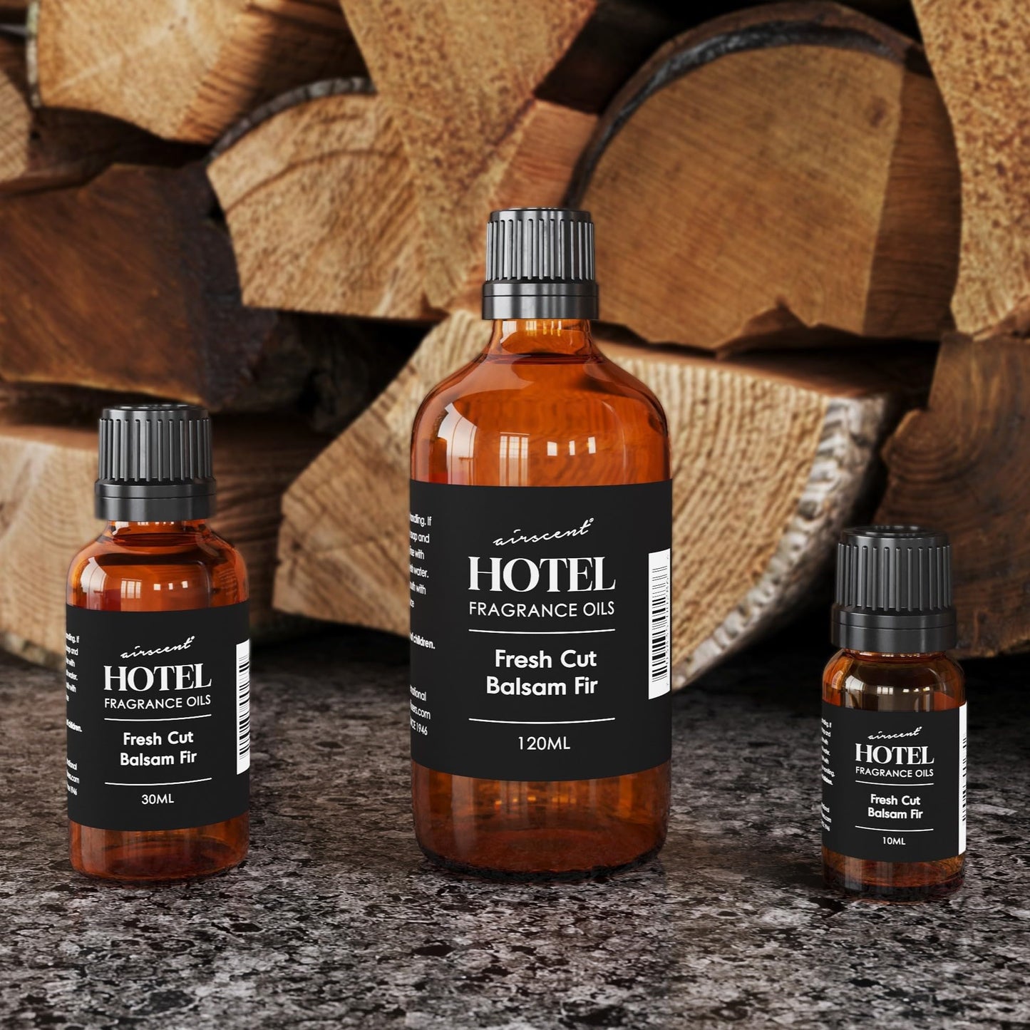 AirScent Fresh Cut Balsam Fir Diffuser Oil - Premium Fragrance Oil for Ultrasonic and Waterless Diffusers and Crafting - 500 mL, 16.9 fl oz Glass Bottle - Christmas Tree Scents - Fall Scents