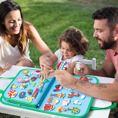 WATINC Farm Animals Felt Board Stories Set - 6 Pack Ocean Flannel Board for Kids, Portable Precut Figures Storytelling Learning Kit for Classroom School Toddlers Homeschool Activities (Animal)