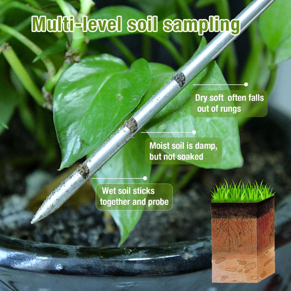 Soil Probe 14 Inches Moisture Meter for Plants, T-Handle Soil Moisture Sampler with Dual Scale Markings, House Plant Water Monitor No Batteries Required