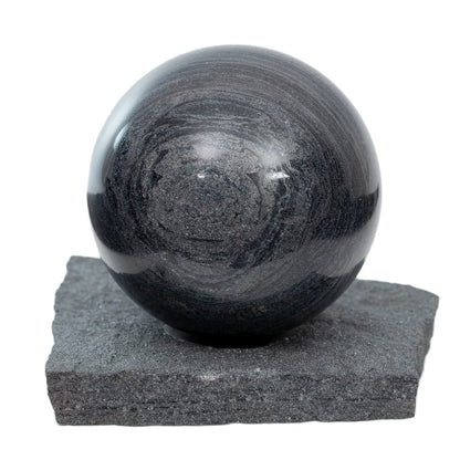 RUMINERAL Specular Hematite Sphere 56-60 mm with Stand Polished Crystal Stone