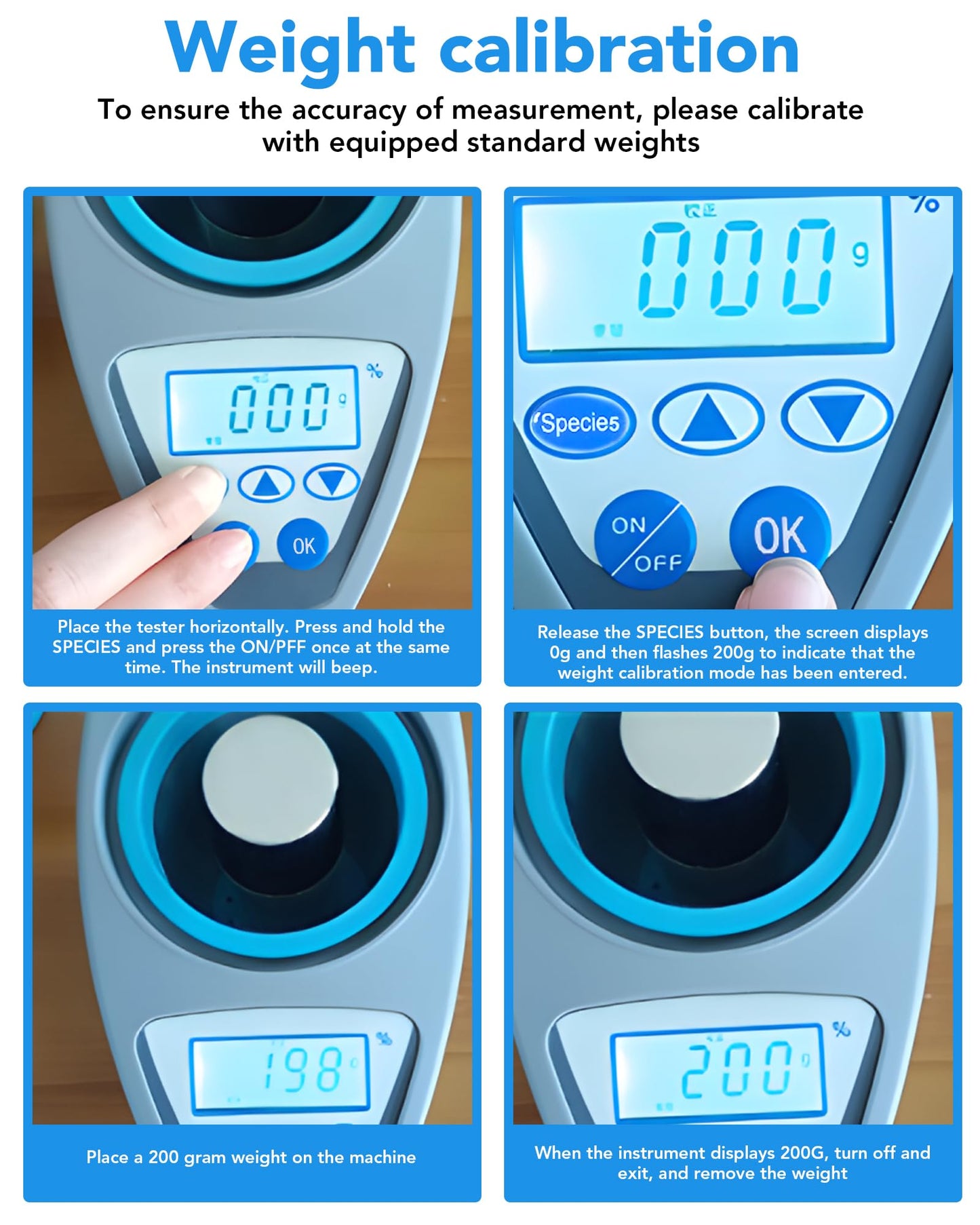 Digital Grain Moisture Meter, Accurate Moisture Testing for Wheat, Corn, Rice for 24 Kinds of Grains, Quick Reading with LCD Display, Multi-point calibration & error correction for Agricultural Use