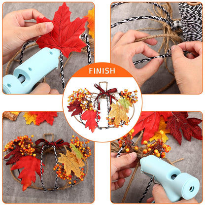 Hotop 7 Pcs 10 x 7.3 Inches Thanksgiving Pumpkin Shaped Metal Wreath Form Fall Wire Floral Frame Halloween 3D Pumpkin Wreath Indoor Outdoor Garden Porch Kitchen DIY Craft Decorations