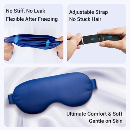 Coolig Eye Mask for Puffy Eyes: Fsa Eligible Items Hsa, Cold Compress for Migraines Headache After Surgery & Puffiness, Reusable Face Ice Pack Gel Sleep Mask for Dark Circles, Relaxing Gifts(Purple)