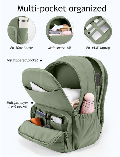 Uselike Travel Backpack for Women, 15.6 Inch Laptop Backpack, Quilted College Bookbag, Cute Work Backpacks, Water Resistant