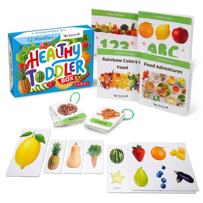 TOYVENTIVE Preschool Activity Set for Boys – Educational Toddler Toys with Flashcards, Matching Games and Montessori Activity Cards for Visual Recognition and Play-Based Exploration – Ages 1