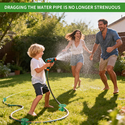 4 Pack 10 Inch Garden Hose Guide Stakes, Upgraded Reinforced Disc, Rotatable Double-Disk Sun Protection Heavy-Duty Plastic Stake, Hose Guard for Yard, Lawn & Flower Bed Landscaping(Green 4Pcs)