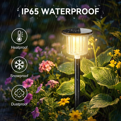WERRMTH Super Bright Solar Pathway Lights 6 Pack, Adjustable Warm & Cold Solar Lights Outdoor Waterproof IP65, Auto On/Off, Outdoor Decor Light for Garden,Landscape,Path,Yard,Patio,Driveway