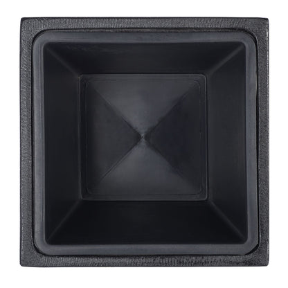 SAFAVIEH Outdoor - Larlen Black Concrete Ficonstone Planter Pot, Frost Resistant Modern Cube Planter for Patio, Deck, Garden, No Drainage, 12.9" W x 12.9" D x 12.9" H (PAT1520A)