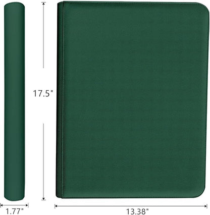 1000+ Pockets Trading Card Binder, 16 Pocket Ringless Side Loading Card Holder Album, Trading Card Album Fit for YuGiOh, MTG, TCG, Game Cards, Sports Cards, Business Cards (Green)