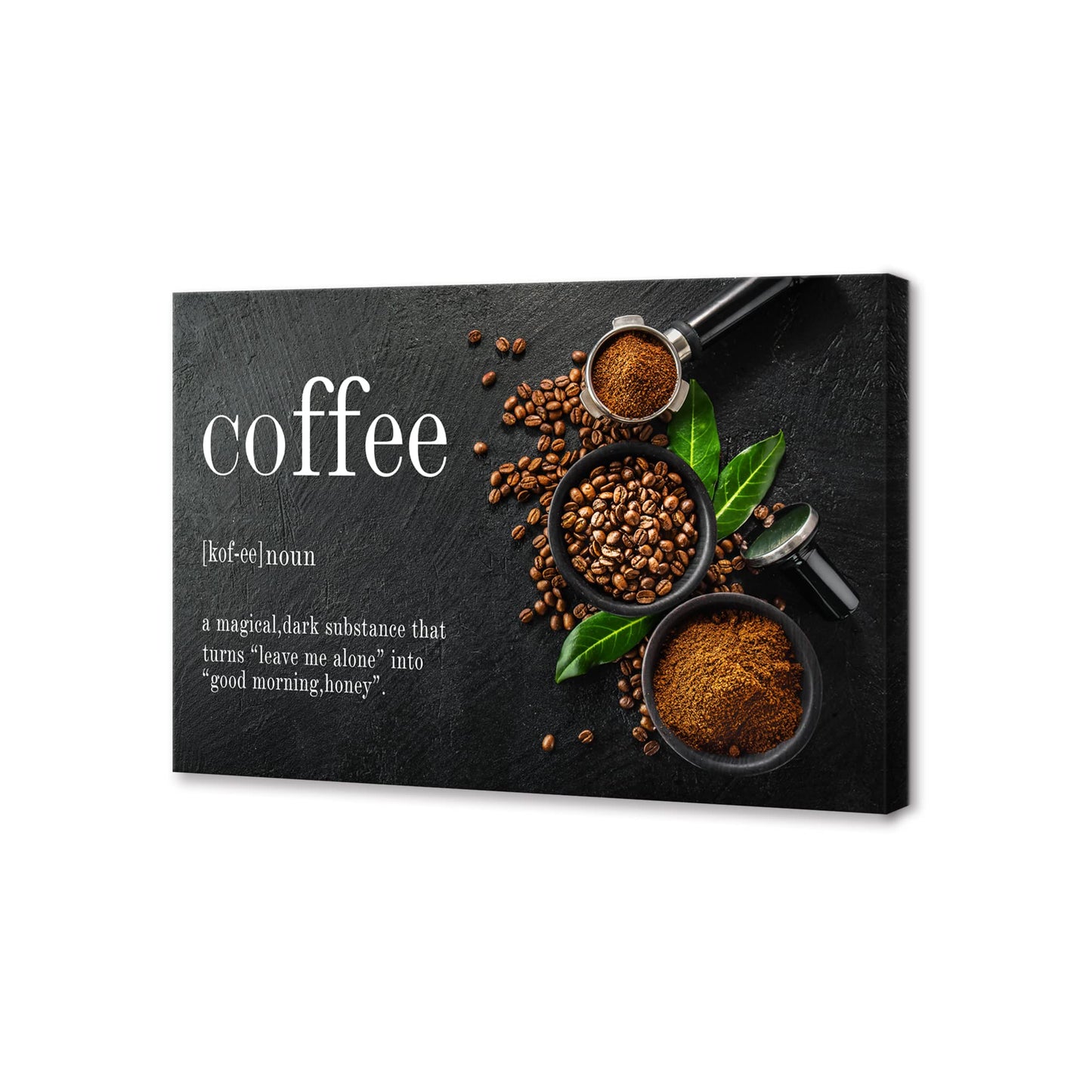 BWSPACE Coffee Bean Decor Canvas Wall Art - Kitchen & Office Modern Coffee Decorations - 12x18 inches