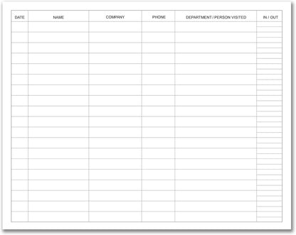 BookFactory Visitor Log Book/Visitors Register Sign-in Logbook - 120 Pages, 8 7/8'' x 7'' - Red Cover, Section Sewn Hardbound (Made in USA)