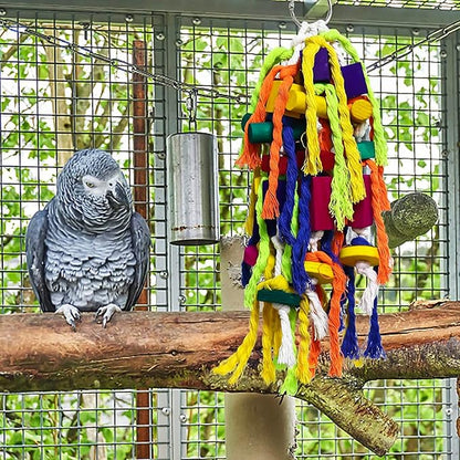 Rypet Large and Small Parrot Chewing Toys Parrot Cage Bite Toy Wooden Block Tearing Toys for Conures Cockatiels African Grey and Other Amazon Parrots