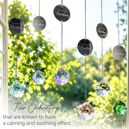 Mooncraftlogy Memorial Gifts for Loss of Loved One, Unique Sympathy Idea, Pink Crystal Ball Grief Suncatcher, Rainbow Bereavement Box for Mom Dad Husband Son Daughter