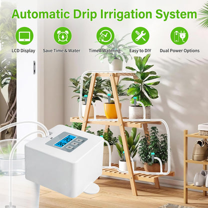 Automatic Plant Watering System for Small Indoor Plants, Programmable Drip Irrigation Kit for Up to 10 Pots, Self Watering System for Home & Balcony (Indoor Use Only)