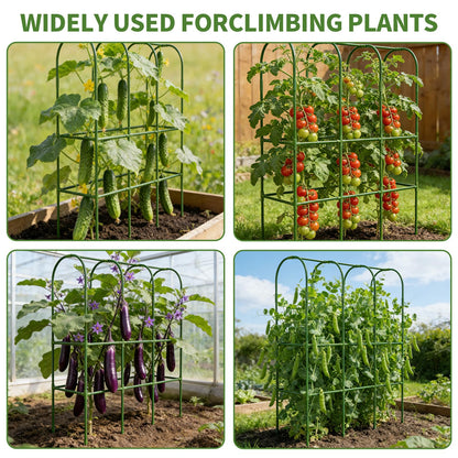 65" Tall Cucumber Trellis for Raised Bed, Metal-clad Plastic Coating U-Shape Garden Trellis Support for Climbing Plants, Plant Support for Vegetables Trellis,Vine Outdoor (49 * 16 * 65in(L*W*H))