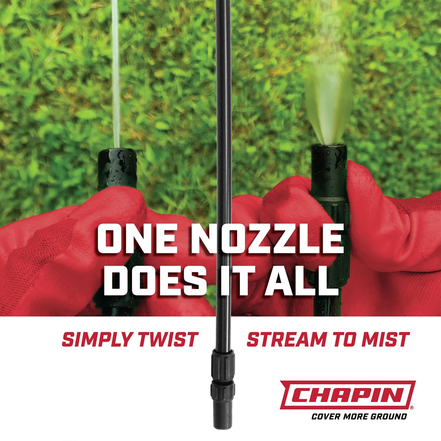 Chapin 20004 Pump Sprayer, 1-Gallon SureSpray Translucent Tank with an Easy Fill Funnel-Top Opening, Adjustable Cone Nozzle & 34" Long Reach Hose, Used for Fertilizer, Pesticides, Weeds & Pests