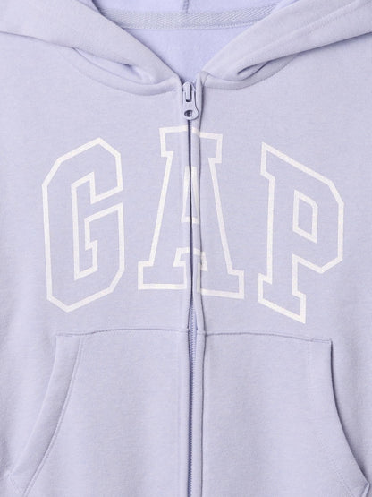 GAP Girls Logo Hoodie Hooded Full Zip Sweatshirt Cosmic Sky Purple 15-3 S