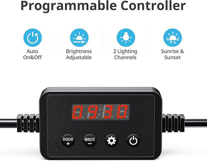 NICREW ClassicLED Plus LED Aquarium Light with Timer, 32 Watts, for 48 to 54 Inch Fish Tank Light, Daylight and Moonlight Cycle
