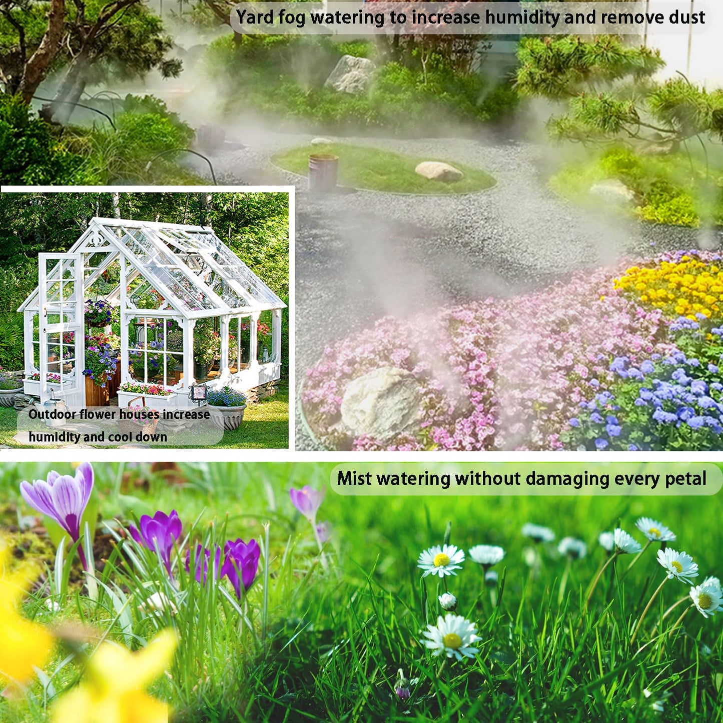 160Ft Drip Irrigation System for Garden with Water Timer, Main Water Hose ID 1/2inch 32Ft, 1/4in 131Ft, Sufficient Water Pressure, Irrigation Dripper Waterflow Evenly, Easy DIY Garden Watering System