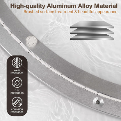 18 Inch Lazy Susan Bearing Aluminum Alloy Rotating Turntable, Non - Slip Mute Metal Bearing Swivel Plate Hardware for Dining and Workbench,660 Pounds Capacity