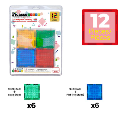 PicassoTiles Magnetic Building Blocks Brick Tiles STEM Creative Magnet Tiles Add Ons Set Construction Toy Socket Spikes Accessory Toys Educational Imaginative Learning Kit Stacking Set Toddlers Colors