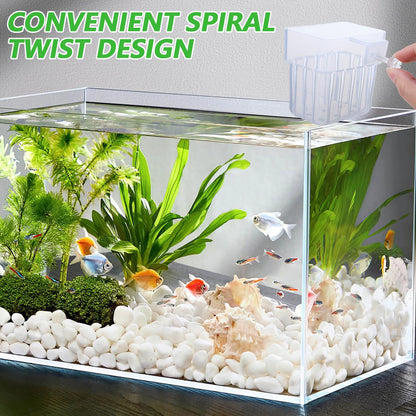6 Pcs Aquarium Plant Holders, Hanging Aquatic Planter Cups with Hole, Adjustable Acrylic Fish Tank Plant Pot, Aquarium Plant Holder for Fish Tank Aquaponic Plant Cultivation and Aquascape Decorations