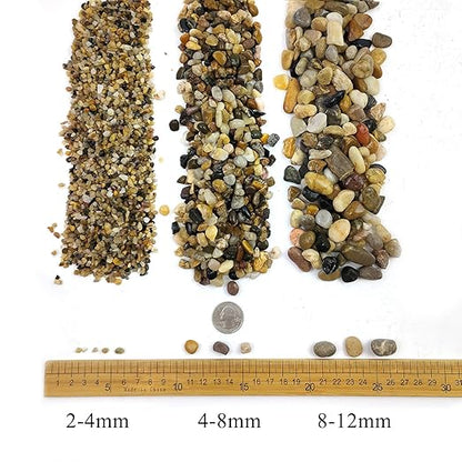 20LB Aquarium Gravel, 1/4" Pea Gravel for Fish Tank, Small River Rocks for Garden Decoration, Landscaping, Vase Filling, Flower Pot Paving(4-8MM)