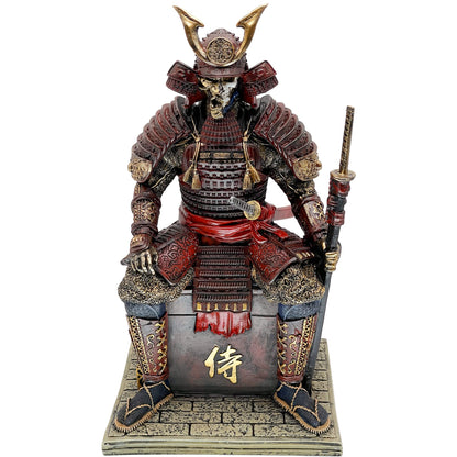 LOOYAR Medieval Samurai Undead Warrior Resin Statue (Red Gold)