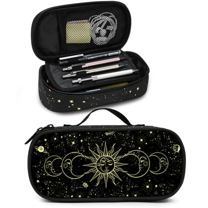 Droerfes Moon Sun Pencil Case Pencil Pouch Large Capacity Pen Bag School Office Organizer Stationery Storage Box For Girls Boys Teen Kids