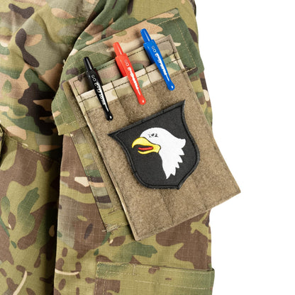 Tactical Pen Holder, Patch Holder for Army and Air Force Uniforms, OCP Hook & Loop Pencil Holder, Army OCP Uniform Pocket Accessories Pen Pocket Protector - Military Pocket Pen Holder Pouch (1, Multi)