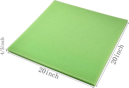 Bio Filter Foam Sponges, 20"x20"x0.8" 35PPI Filter Media Pad,Cut-to-Size Foam for Aquarium Fish Tank