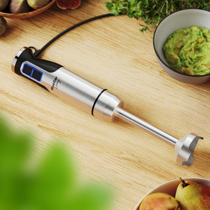 Mueller Immersion Blender Handheld - 8 Speed Stainless Steel Electric Hand Blender, 3 in 1 Emulsion Blender Handheld with Turbo Mode, Stick Blender Emulsifier for Kitchen for Soup, Smoothie, Puree