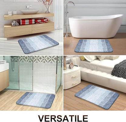 OLANLY Large Bathroom Rugs Mat 70x46, Extra Soft Absorbent Microfiber Bath Rugs, Rubber Backing, Quick Dry, Machine Washable Bath Mats for Bathroom Floor, Tub and Shower, Home Decor Accessories, Blue