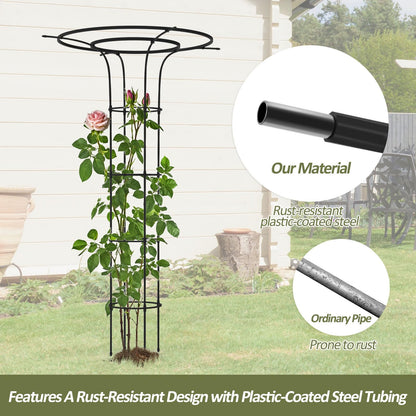 Trellume Trellis for Climbing Plants Outdoor - 69"(H), Expandable and Rust-Proof Metal Plant Support, Easy Installation, Garden Trellis for Potted Roses, Vines, Jasmine(2 Pack)