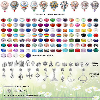 Silipull 255 Pcs 14 Inch Garden Stakes Decorative Ceramic Mushroom and Pumpkin Round Beaded Garden Stakes Decor Fairy Sticks for Indoor Outdoor Yard Lawn Pathway Patio Decoration