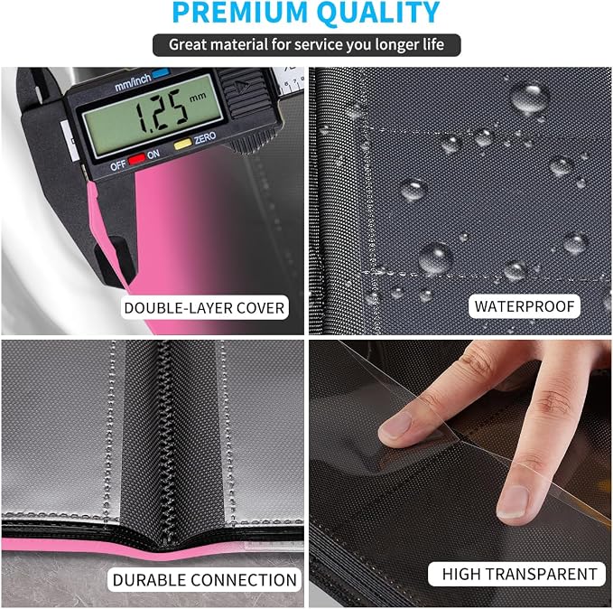 Card Binder, 360 Pockets Upgraded Trading Card Binders, Cards Collection Binder 9 Pocket, Side Loading Yugioh Binder Book Holder for MTG, TCG, Sport, Football, Baseball Collector Cards - Rose red
