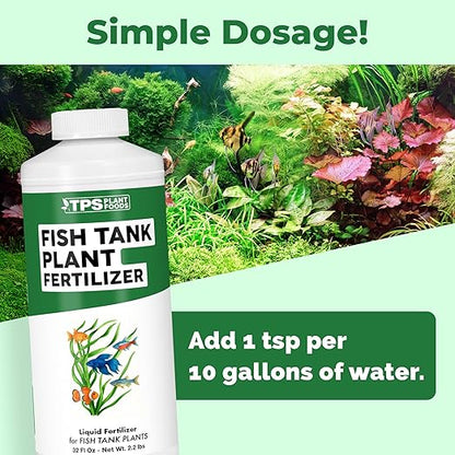 Fish Tank Plant Fertilizer – Liquid Plant Food for Aquarium Plants, Supports Healthy Growth & Vibrant Color, 32 oz