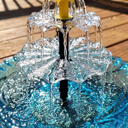 Hanging Solar Bird Bath Fountain, Solar Powered Cascading Outdoor Water Fountain, Hanging Bird Bath with Flowing Water, Decorative Garden Yard Patio Bird Bath Fountain