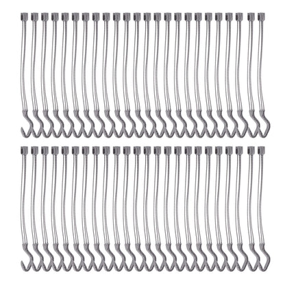Housoutil 50pcs Hook Heavy Duty Garment Rack Heavy Duty Clothes Plant Hanger Bird Feeder Window Planter Flower Pot Hanger Chain Pot Plant Plastic Raw Material Chlorophytum Refrigerator White