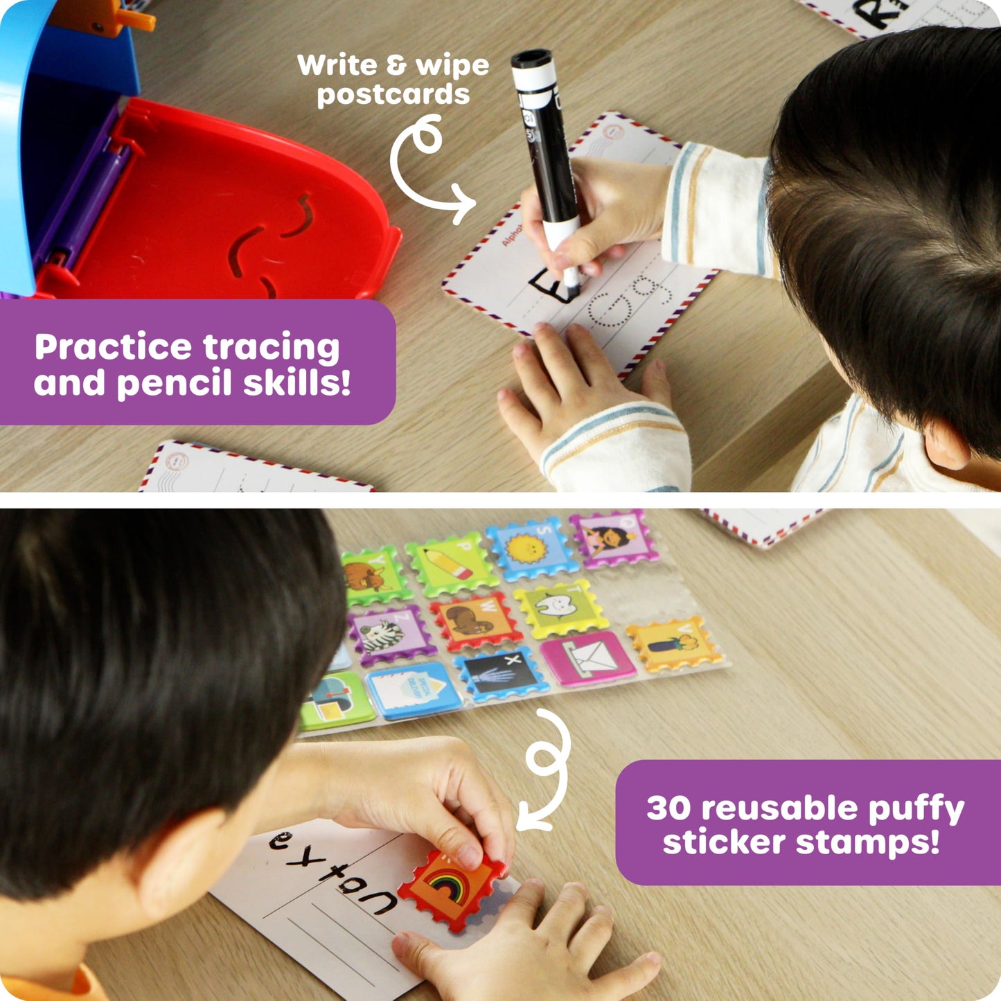 Learning Resources Alphabet Learning Mailbox - Montessori Toddler Toys, ABC Letter Tracing, Writing Practice, Manipulatives for Preschoolers, Gifts for Boys and Girls, Pretend Play, Fine Motor