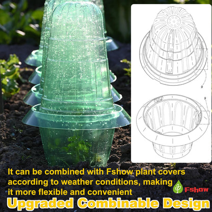 Slug Collars and Garden Cloches Set，Provides Effective Protection Against Snails for Your Salad Plants and Others Plants.(15 Pack)
