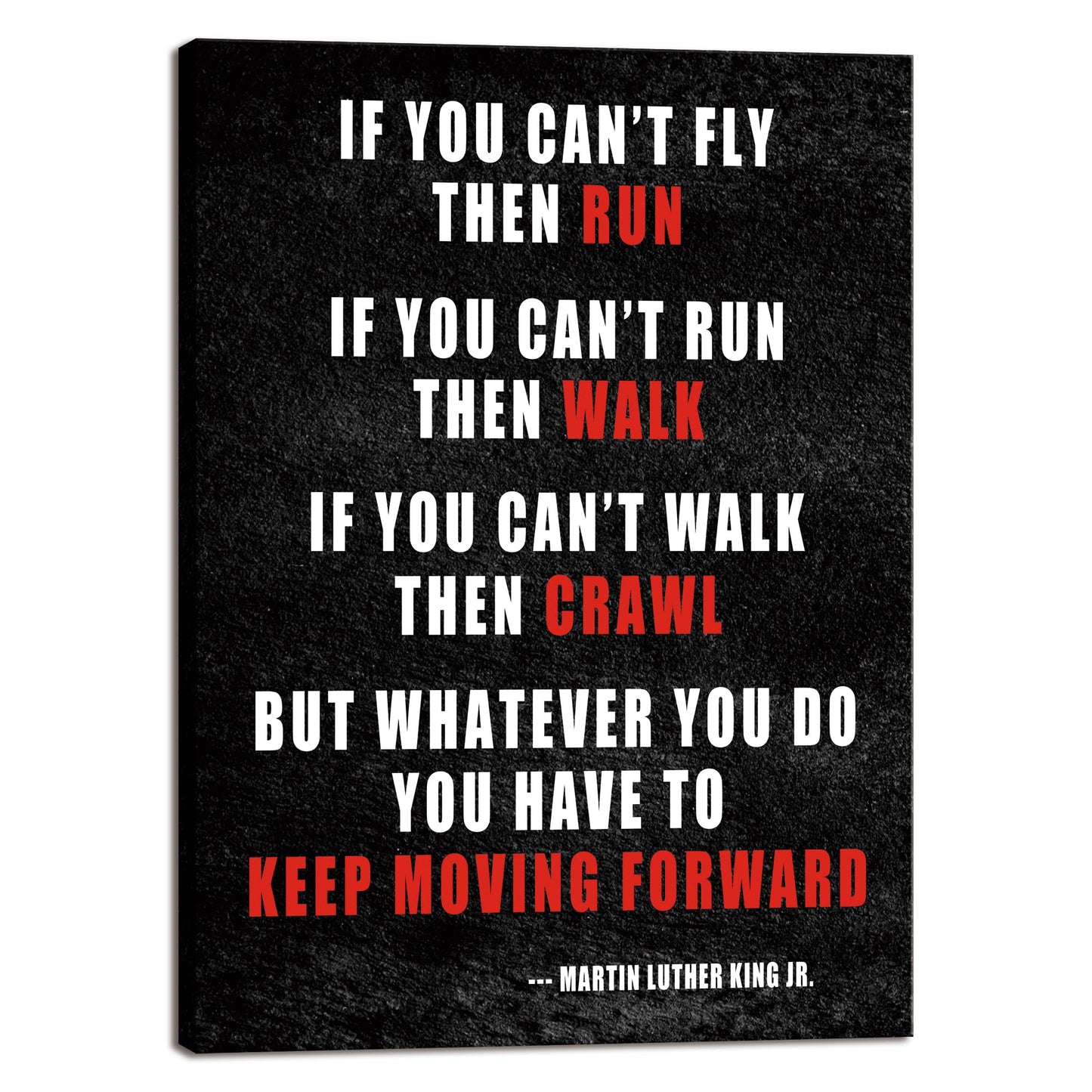 Pyradecor Keep Moving Forward Motivational Classroom Positive Quotes Inspirational Poster Canvas Prints Wall Art for Office Living Room Home Decorations