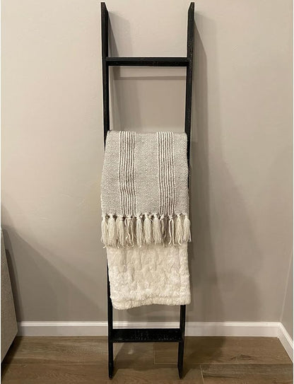 BarnwoodUSA Reclaimed Wood Bookcase Ladder (5 Foot, Black)
